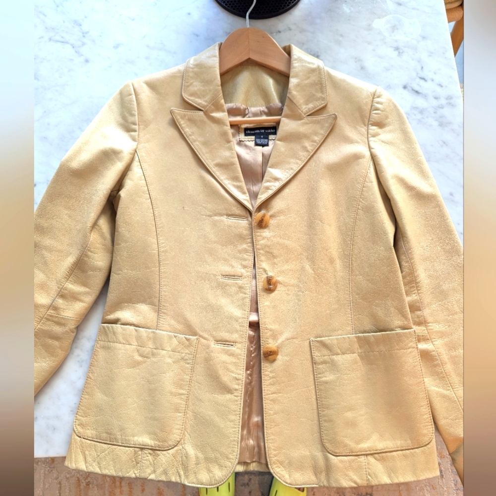Elements SZ S Light Tan Leather Jacket